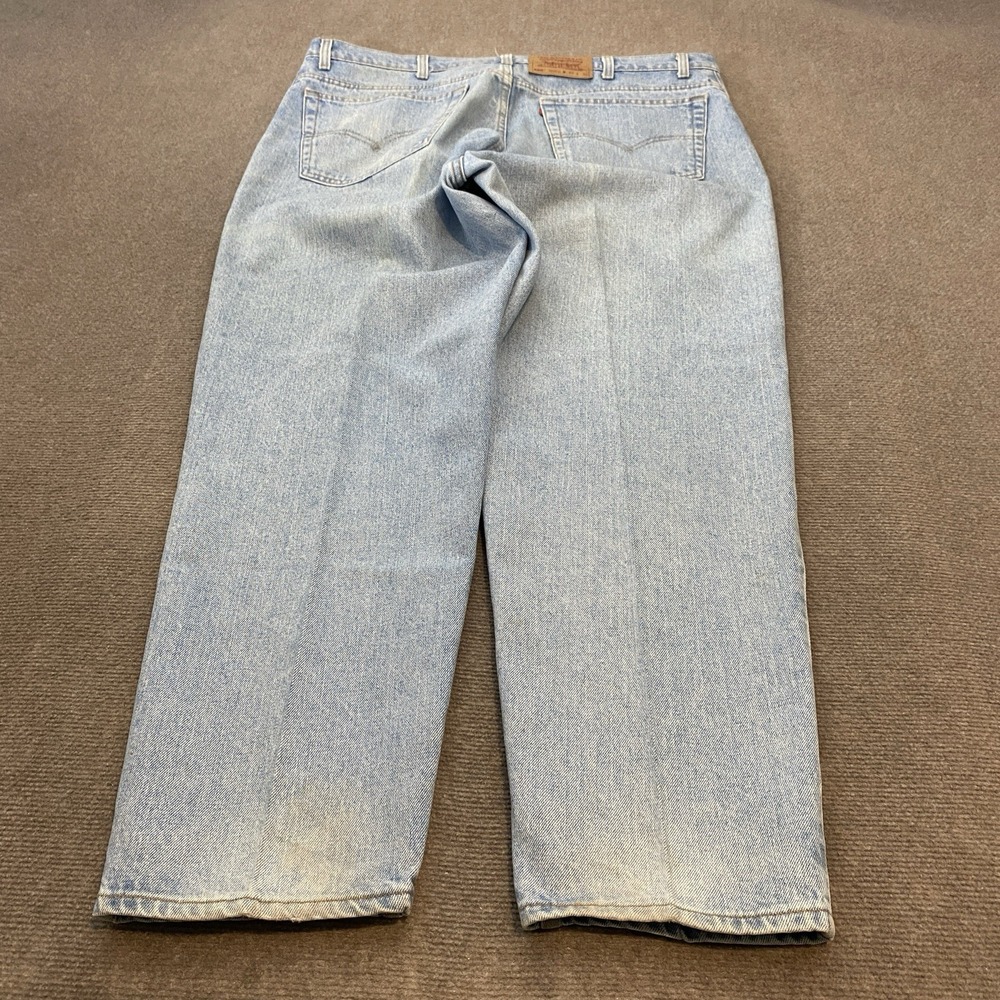 vtg Levi's 550 Jeans Mens 42 Fits 40x30 Y2K Baggy Blue Distressed USA Made